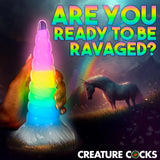 Creature Cocks Uni-Glow Glow In The Dark Rainbow Dildo