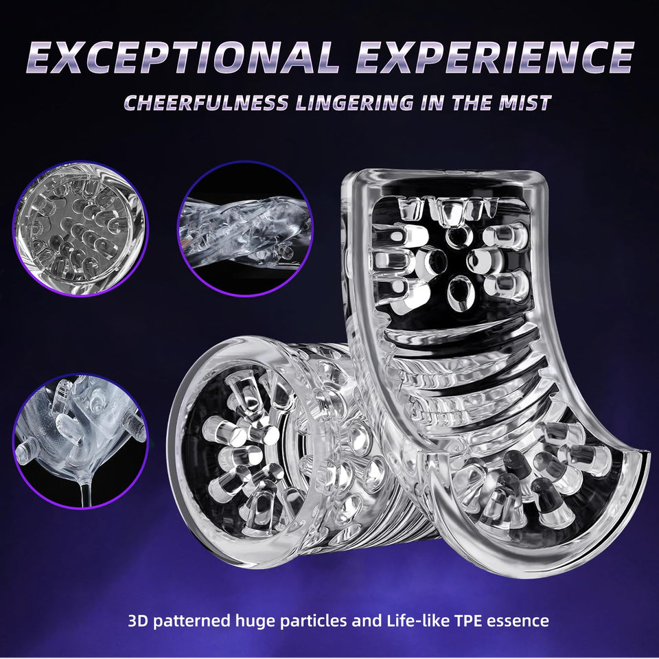 Automatic Male Masturbator Sex Toys for Men - Adult Male Pussy Sex Toys with 6 Thrusting & Rotating,Penis Pump Pocket Pussy Sex