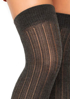 Leg Avenue Spandex Rib Knit Over The Knee Heather Gr Color