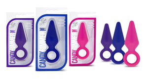 Blush Luxe Candy Rimmer - Platinum Cured Puria Silicone Anal Plug For Butt Play - Ultrasilk Smooth - Sturdy Pull Ring For Safety