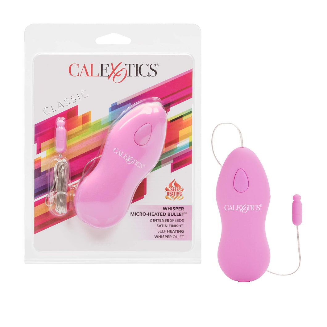 Calexotics Whisper Micro-Heated Bullet Vibrator With 2-Speeds Powerful Vibration And Warms As It Vibrates - Pink Se-0044-04-2