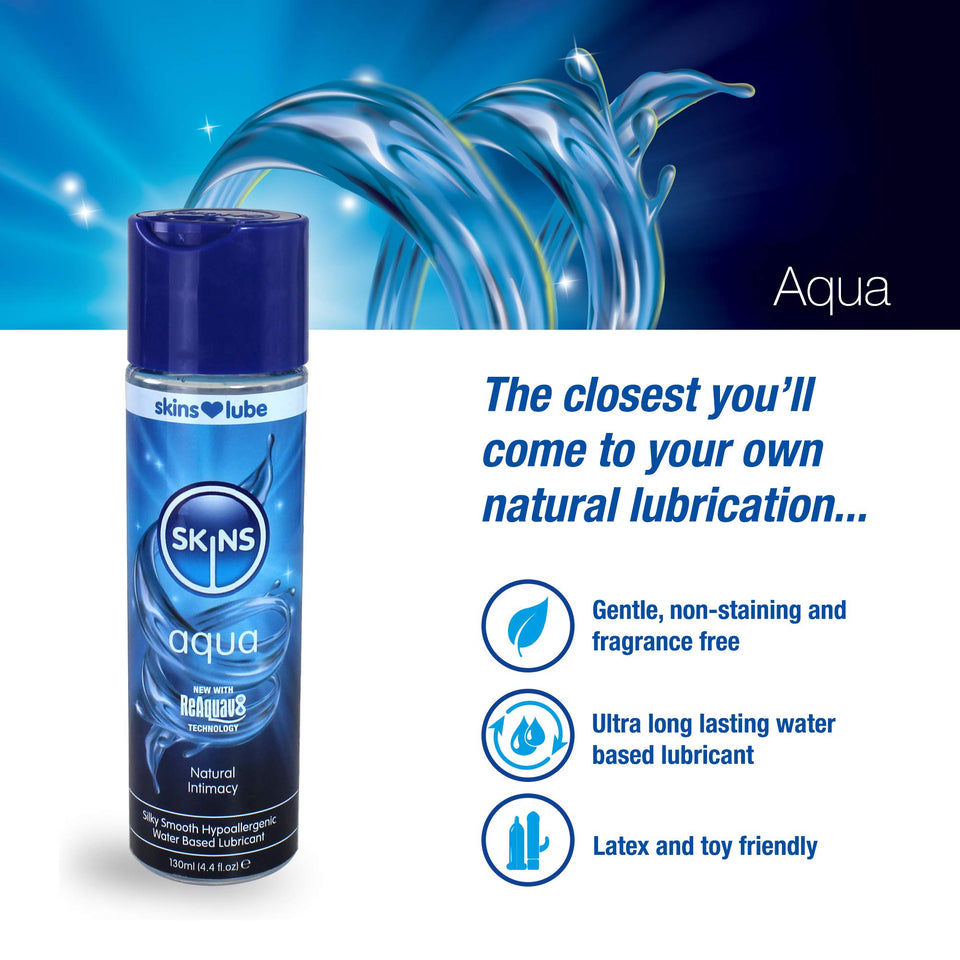 Skins Aqua Water Based Lubricant 8 Fl Oz