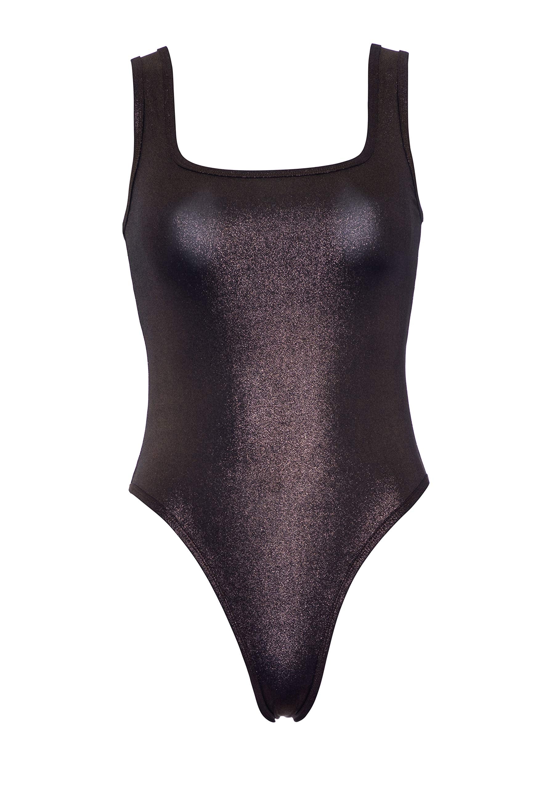 Shimmer Spandex Snap Crotch Th - Med/Lge / Bronze