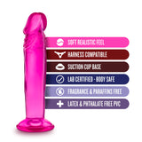 Blush 6.5 Small Dildo - Suction Cup - Strap On Harness Compatible - Dong - Sex Toy For Women - Sex Toy For Adults