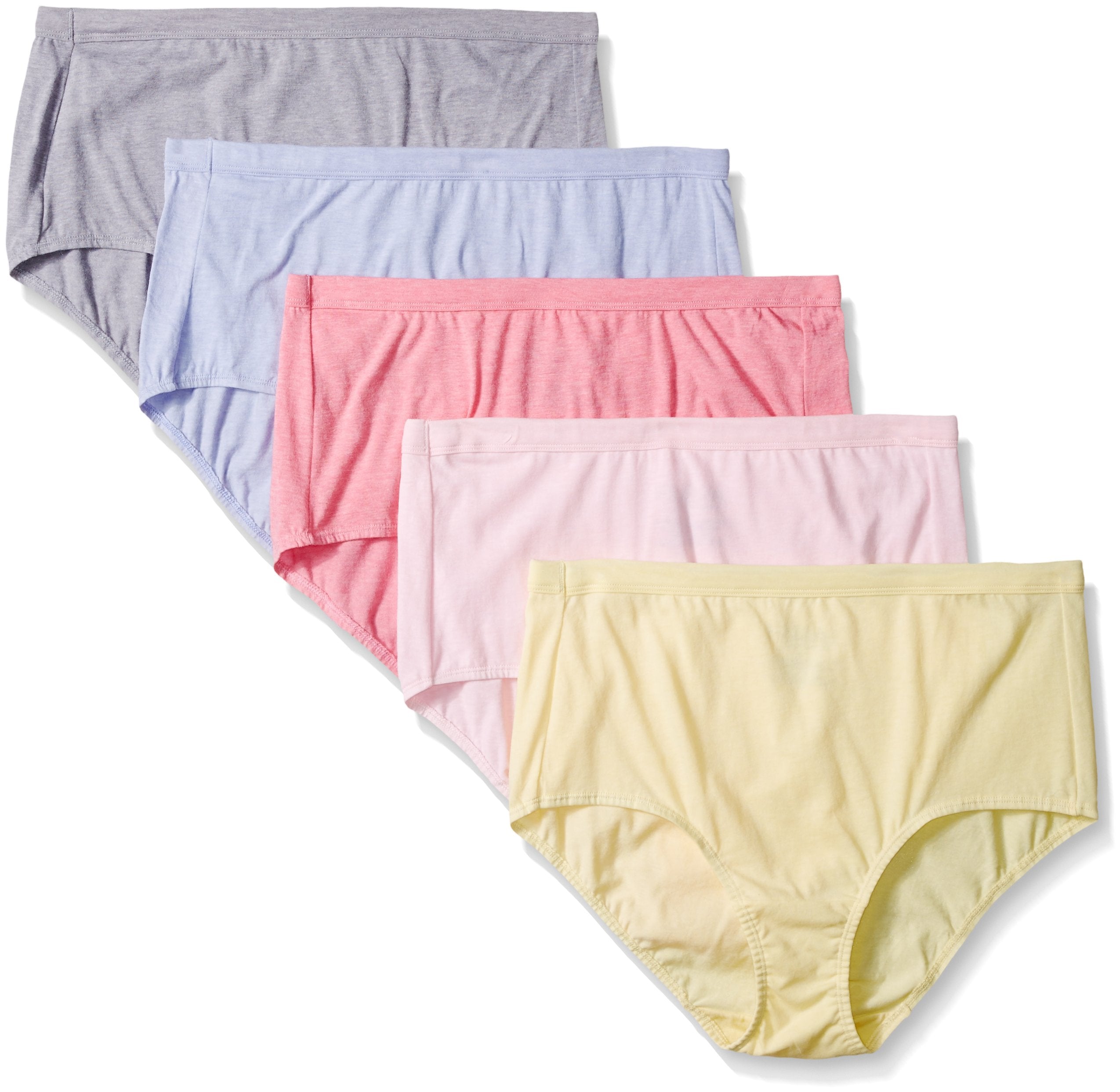Fruit Of The Loom Womens Plus Size 5 Pack Fit for Me Beyond Soft Brief, Assorted, 11