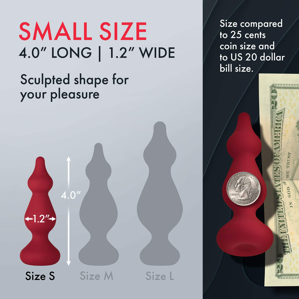 Forto Silicone F30 Rippled Butt Plug  Anal Plug Training  Silicone Anal Plug Kit For Comfortable Longterm Wear Prostate Massa