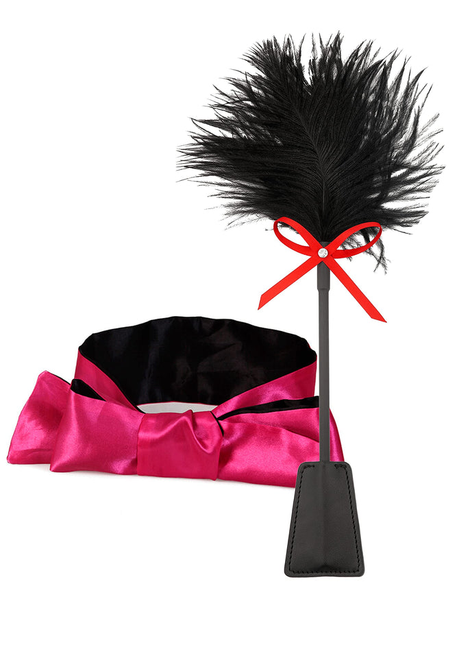 Sex Tickler for Adult Sex Play Spanking Ticklers Adults Bedroom Feather Whips for Play Blindfold BDSM Kit Fetish Toys Blindfold