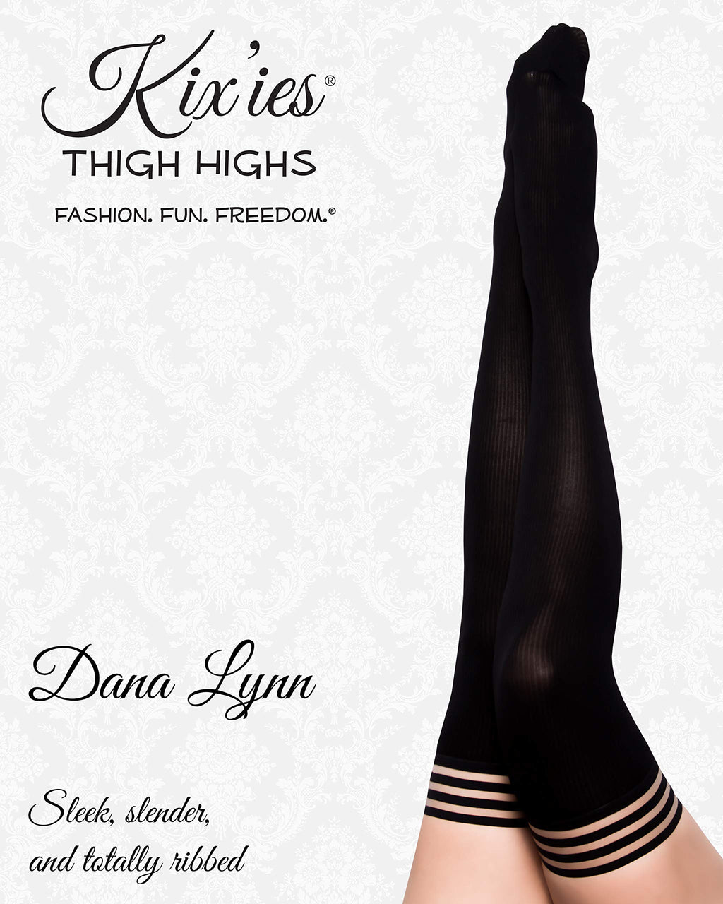 Kixies Dannalynn Black Ribbed Size D