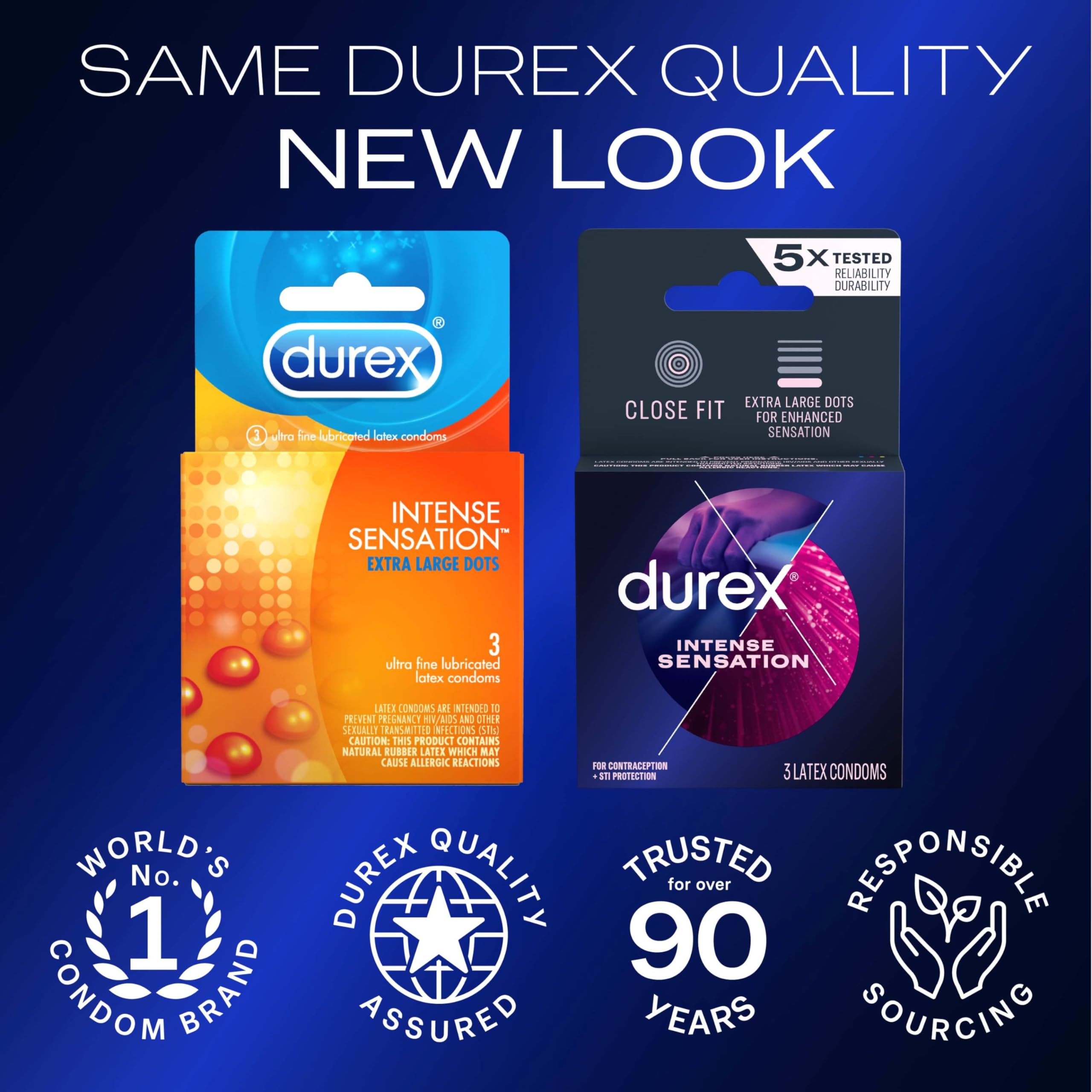 Durex Intense Sensation Condom 3 Count
