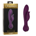 CalExotics Obsession Desire Vibrator - Premium Rechargeable Silicone Rabbit Massager Sex Toy for Women - Purple