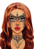 Masquerade Adhesive Face Jewel - O/S / Clear