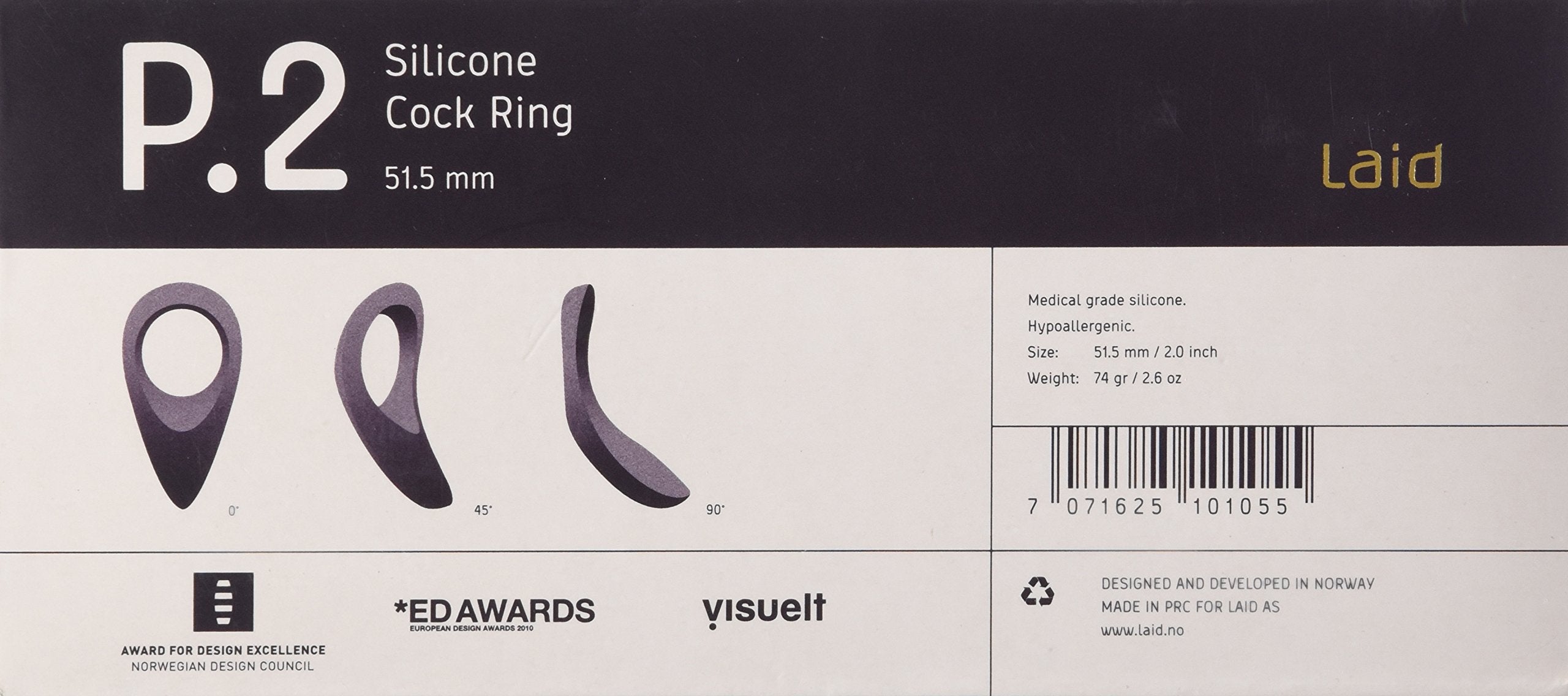 Laid P2 Penis Ring 515Mm  Black