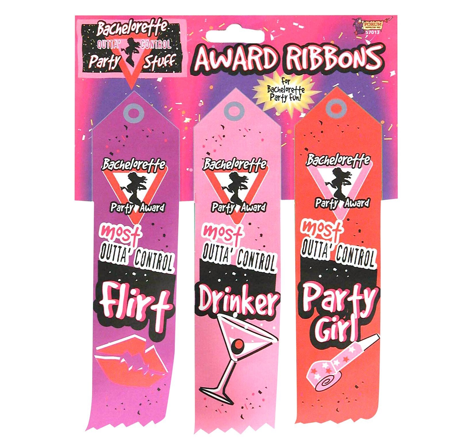 Forum Novelties Bachelorette Award Ribbons Party Accessory, Multi