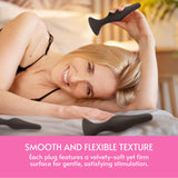 Sweet Vibrations - Anal Plug Adult Toy - Butt Plug Training Kit for Beginners and Advanced Users - Silicone Plug Set Butt Toy wi