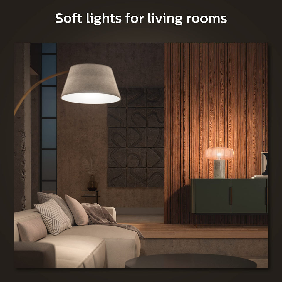Philips Hue White Base Lumen (60W) Smart Button Starter Kit, Works With Amazon Alexa, Google Assistant, Apple Homekit 60 Watt (O