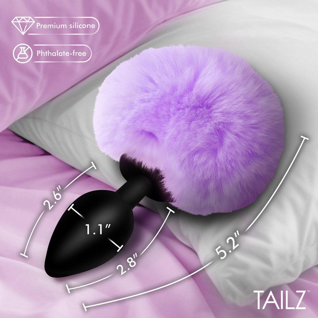 Tailz Fluffy Bunny Tail Sili Plug Pur