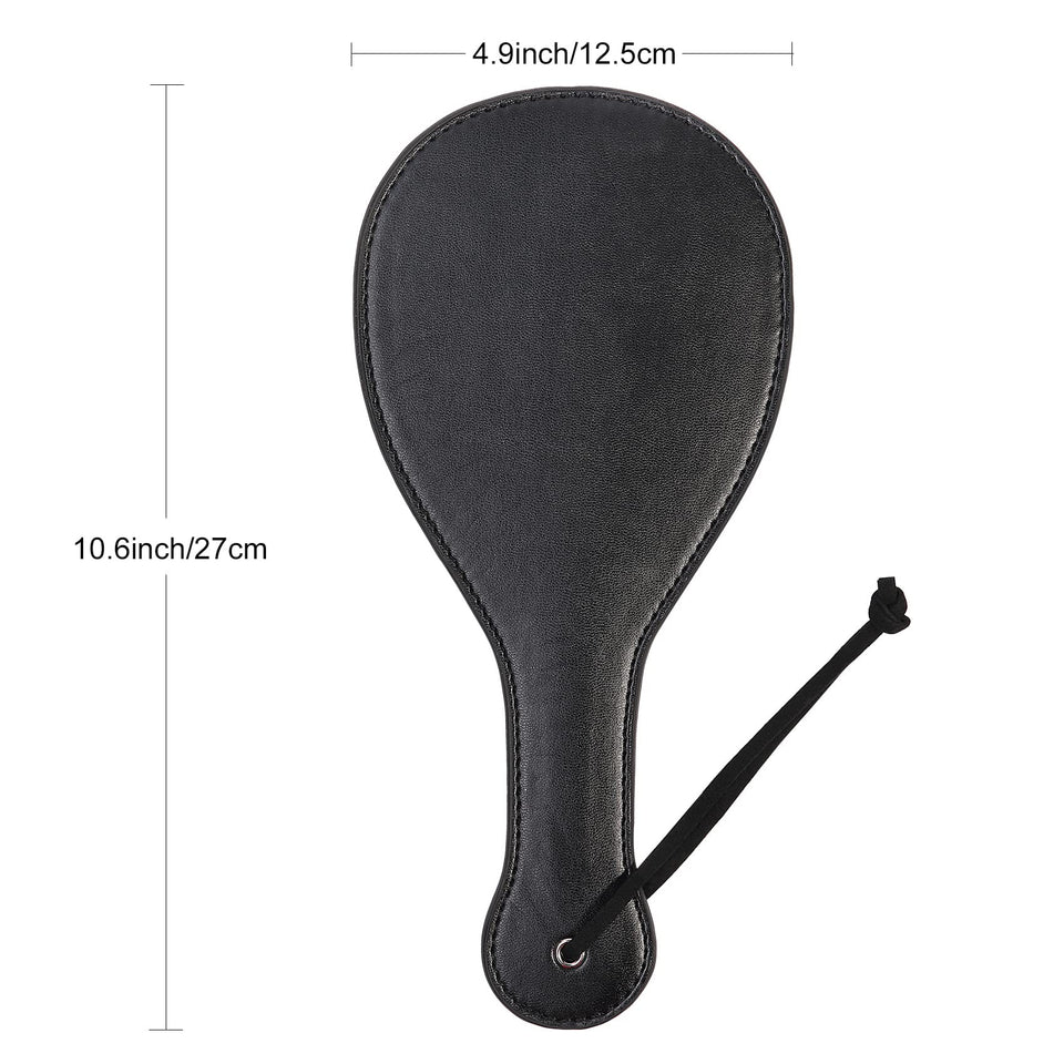VENESUN Round Sexual Spanking Paddle for BDSM, Faux Leather Sex Paddles for Adult Spanking Set, Black