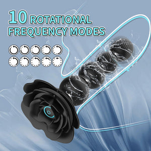 Anal Beads Anal Butt Plug,10 Rotate Twist and Vibrating Modes,Prostate Massager Graded Silicone Design Anal Vibrators for Men,Re