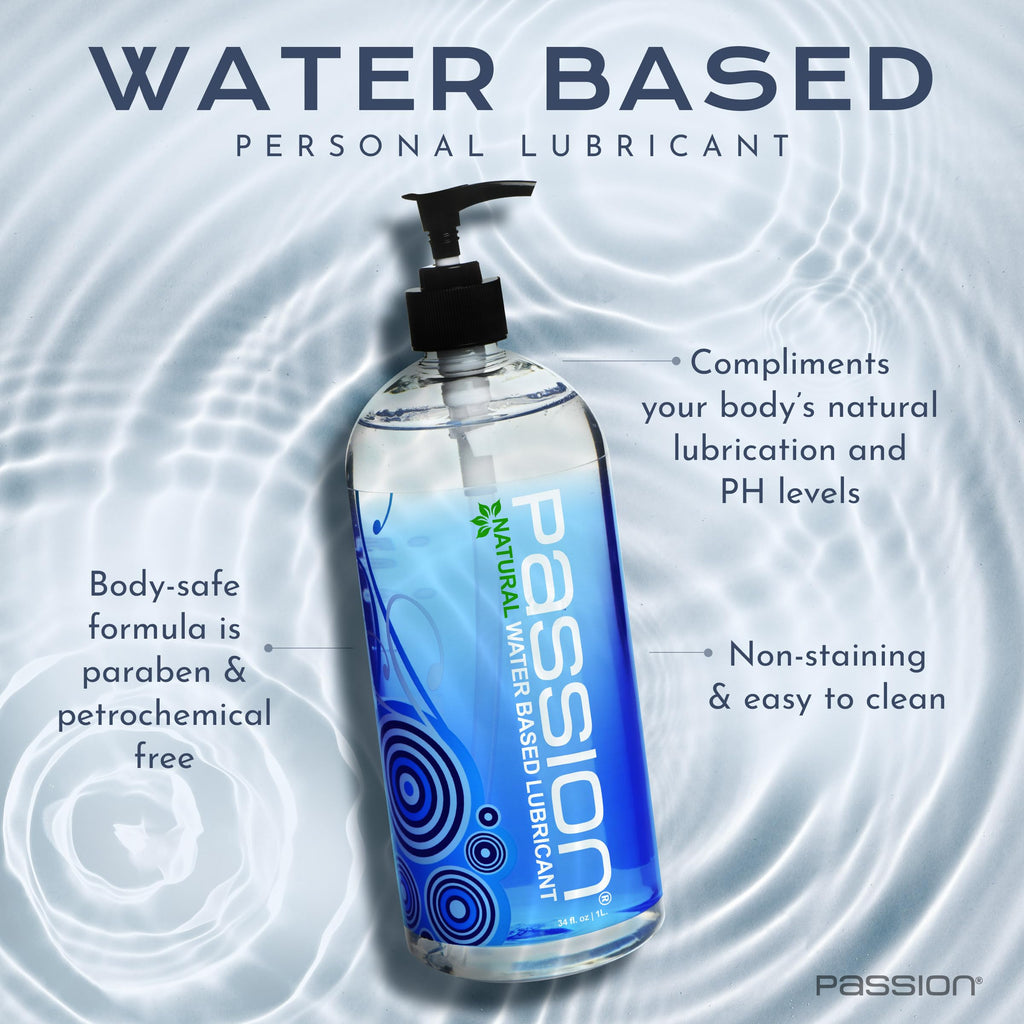Passion Natural Water-Based Personal Lubricant Twin Pack, Premium, Non-Sticky, Easy-to-Clean Formula for Smooth, Comfortable Use