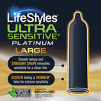 Lifestyles Ultra Sensitive Platinum Large Latex Condom