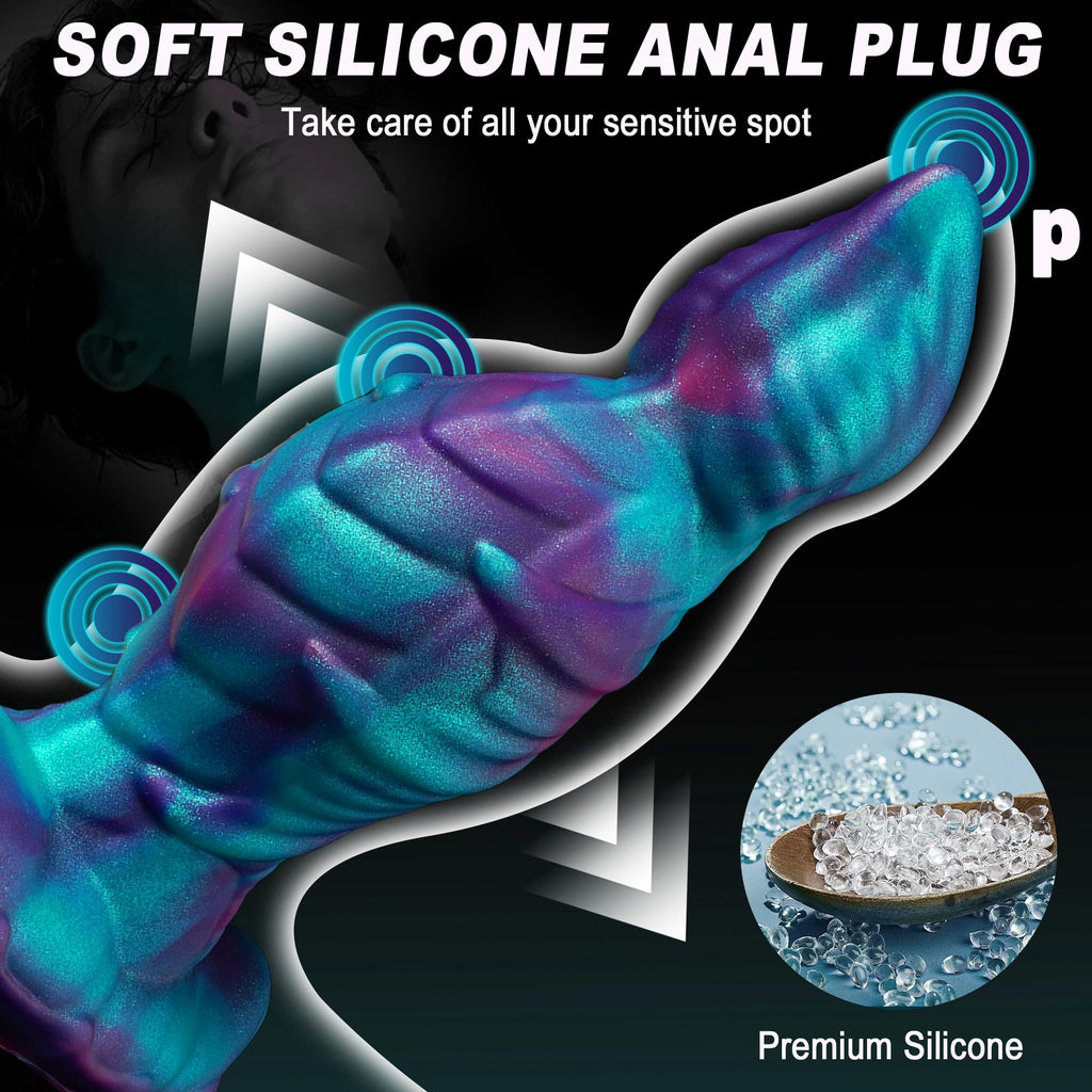 Monster Dildo Fantasy Dildo Anal Dildo Buttplug - 6.7in Dragon Dildo Large Anal Plug Big Butt Plug for Anal Training, Prostate D