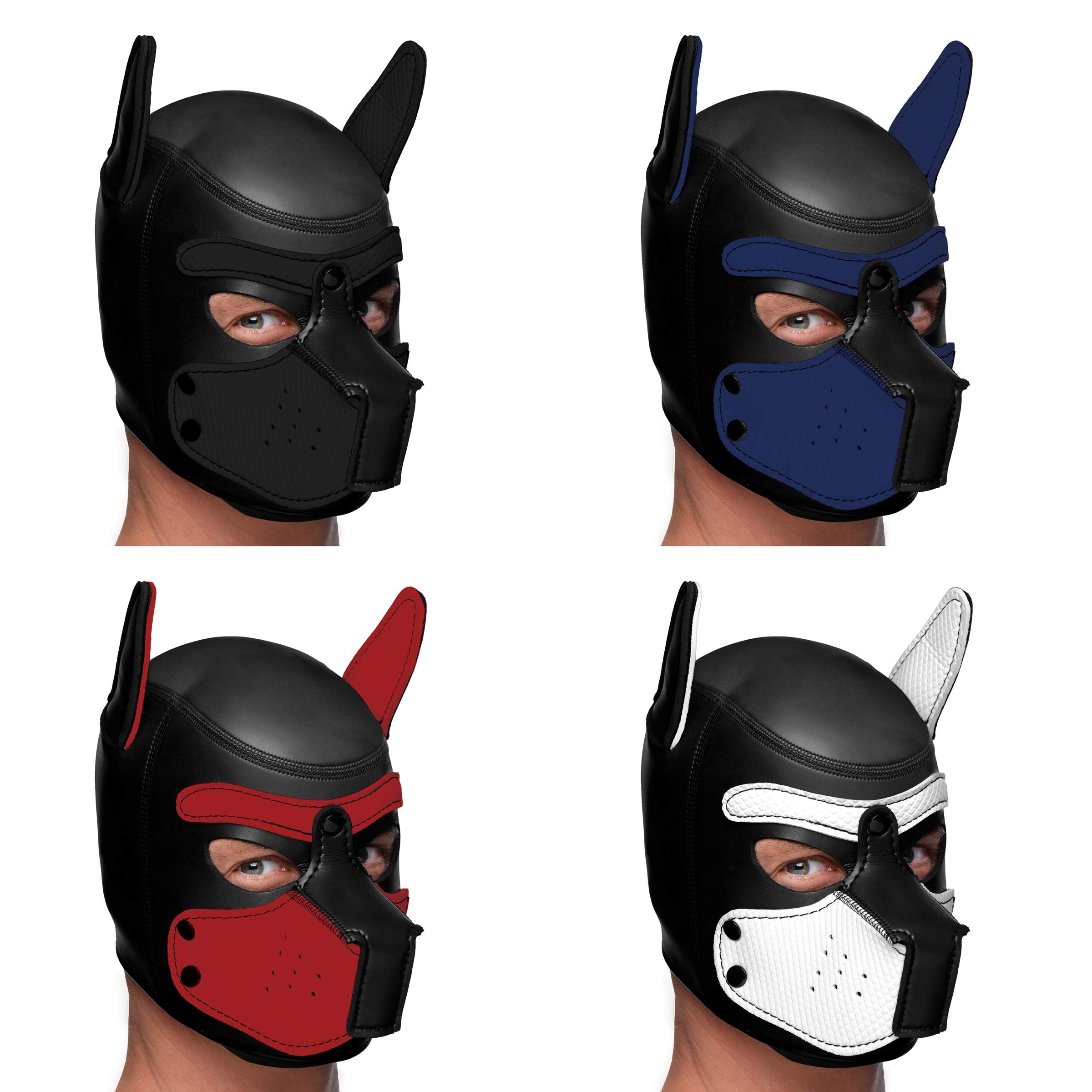 Master Series Spike Neoprene Puppy Hood - Blue