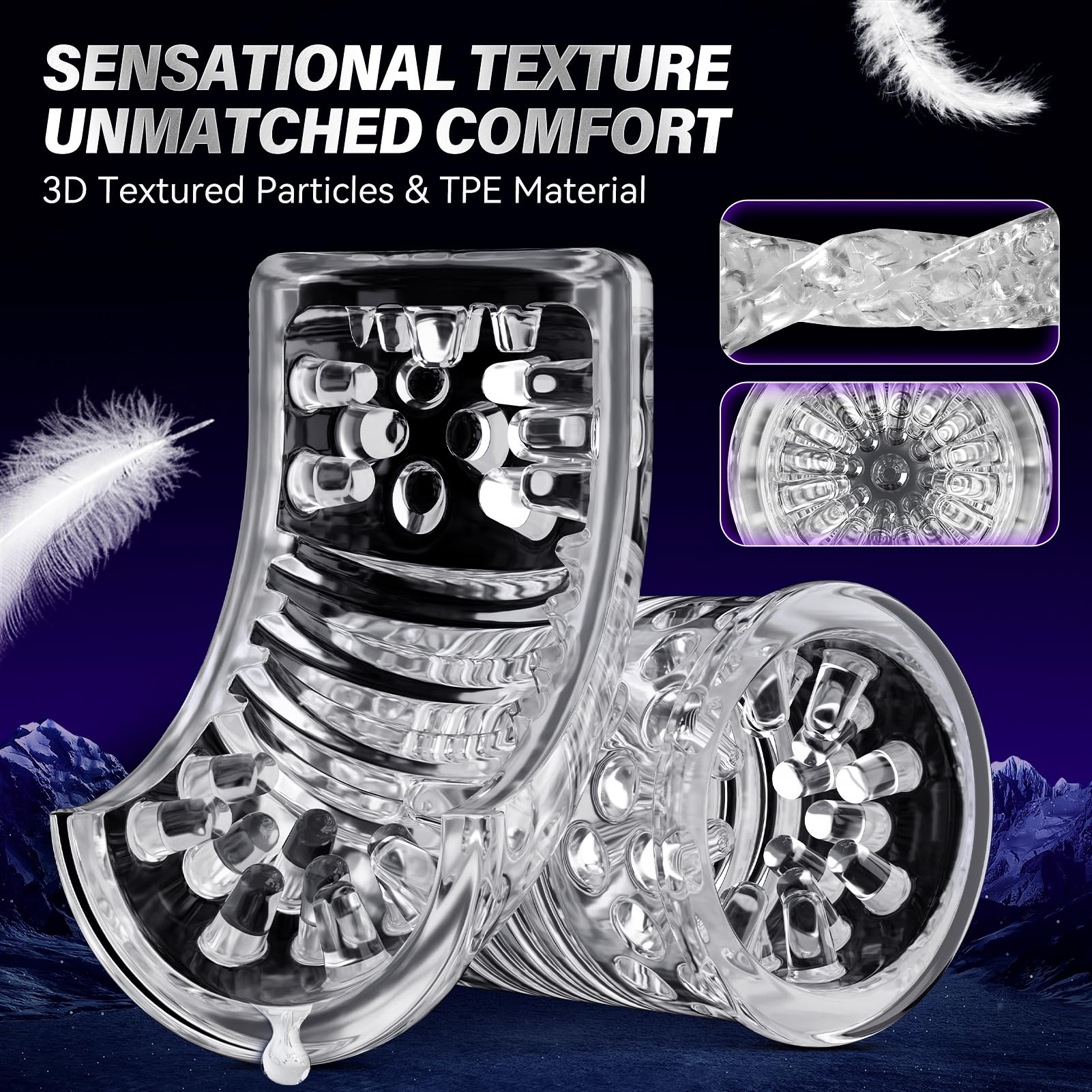 Automatic Male Masturbator Sex Toys for Men - Adult Toy Male Sex Toys with 7 Thrusting & 7 Rotating Modes,Hands Free Pocket Puss