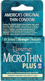 Kimono Microthin Plus Aqua Lube Condoms I Lubricated With Water Based Lube I Our Thinnest Condoms Ever I 5X Tested, Stronger, Reliable I Made With Odorless Premium Natural Latex I 3 Count