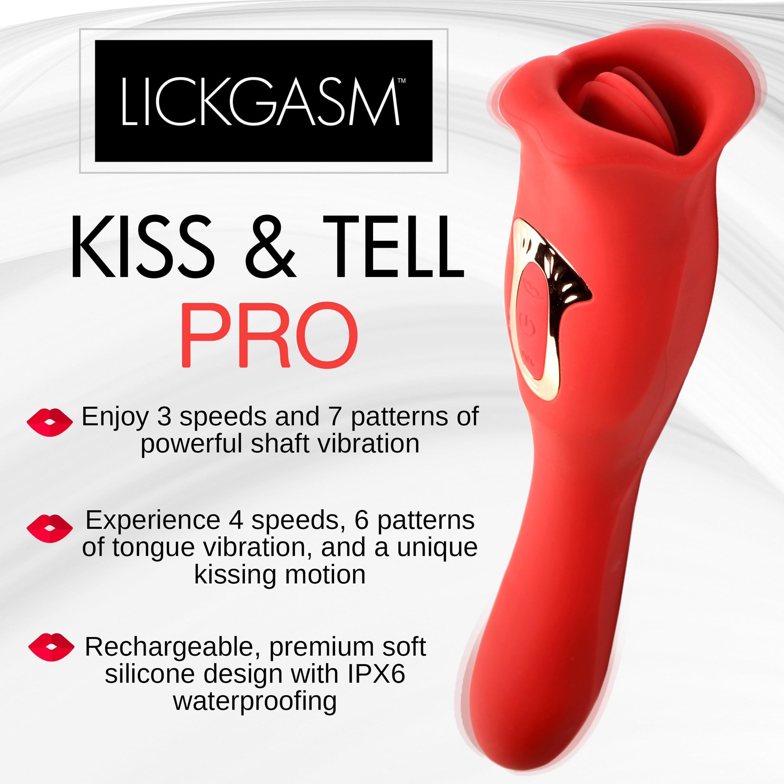 Lickgasm Kiss & Tell Pro Dual Ended Kissing Vibrator
