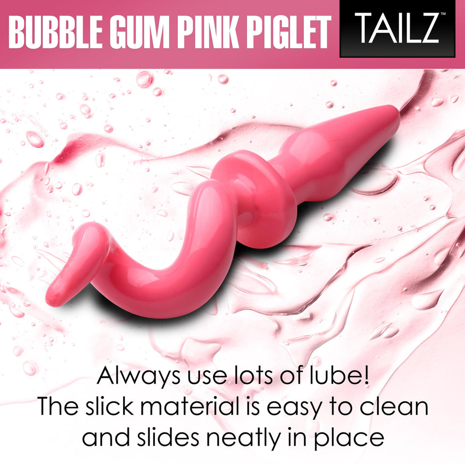 Master Series Pig Tail Butt Plug, Pink