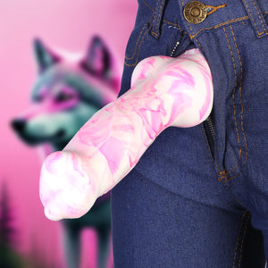 2.88Diameter Huge Realistic Dog Knot Dildo,9.5 Inch Silicone Big Thick Bad Wolf Dildos with Suction Cup,Fantasy Canine Animal Dr