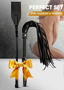 RIDIN Sex Whip for Spanking BDSM Bedroom Flogger Kit Adults Bondage Paddles Sex Whips and Ticklers Flogger Spanking Sex Set Feti