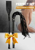 RIDIN Sex Whip for Spanking BDSM Bedroom Flogger Kit Adults Bondage Paddles Sex Whips and Ticklers Flogger Spanking Sex Set Feti
