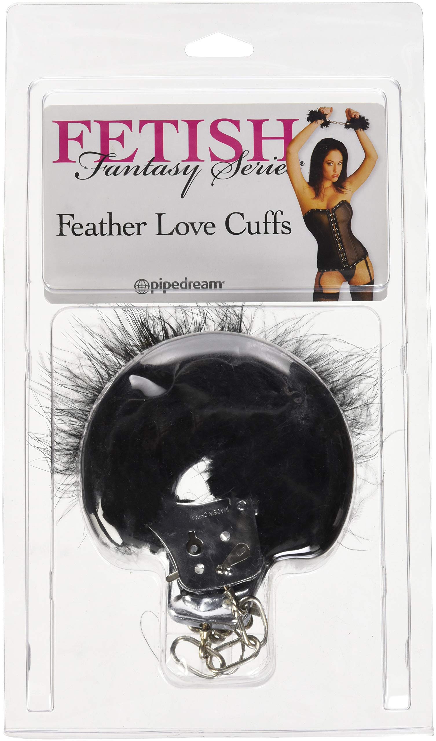 Fetish Fantasy Feather Love Cuffs, Black