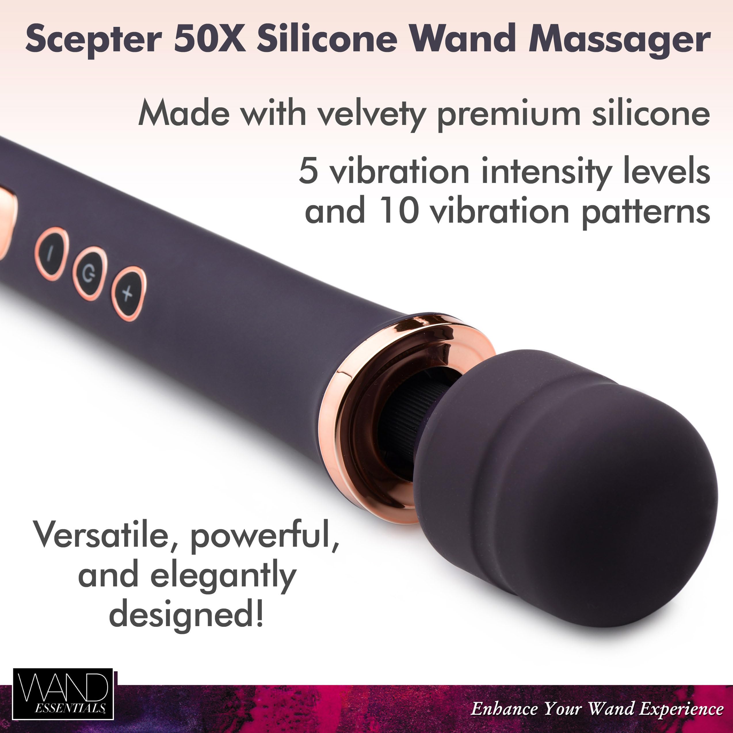 Wand Essentials 50X Scepter Silicone Wand Massager