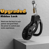 Male Chastity Cage, Large Chastity Device with 5 Sizes Rings and Invisible Lock for Man Penis Exercise Bondage Gear & Accessorie