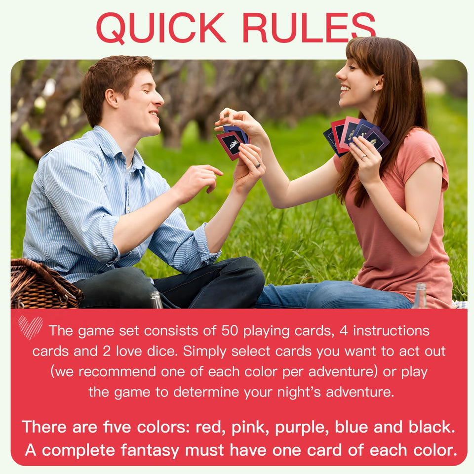 Sex Game for Adults Couples - Couples Card Game Date Night Ideas Fun Games for Couples Bedroom Games 50 Sex Positions Cards 2 Se
