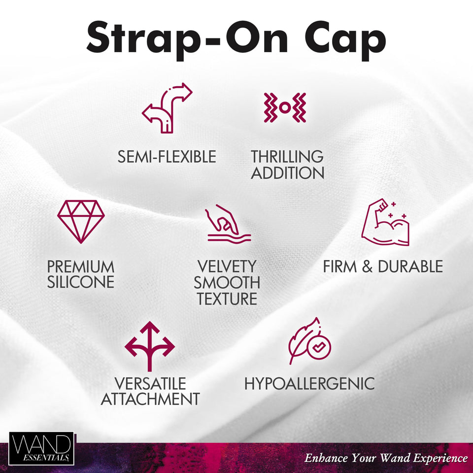 Wand Essentials Strap Cap Wand Harness For Dildos, Black, (Ae137)