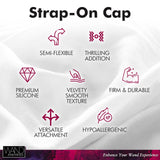 Wand Essentials Strap Cap Wand Harness For Dildos, Black, (Ae137)