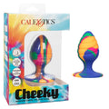 CalExotics Cheeky Medium Swirl Tie-Dye Anal Plug for Male & Female Silicone Butt Play Toy - SE-0439-10-3