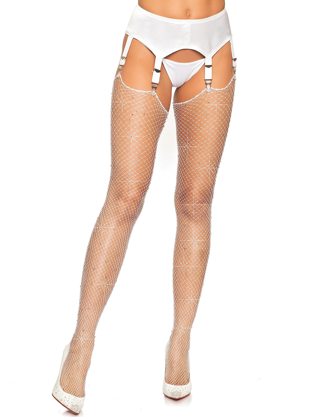 Rhinestone Fishnet Stockings.