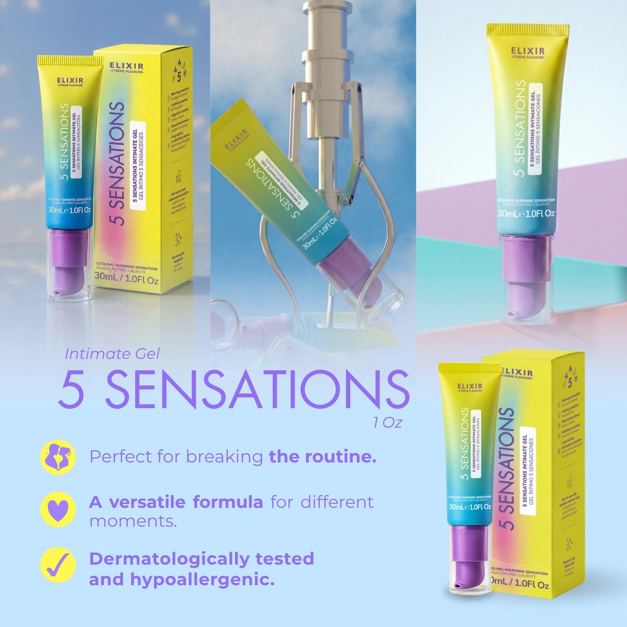 Elixir 5 Sensations Intimate Gel 1 oz.