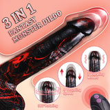 Realistic Trusting Dildo Sex Toys - 10Thick Dildo Vibrator with Thrusting Swinging & Vibrating for G Spot Vagina Anal Sex Stimul