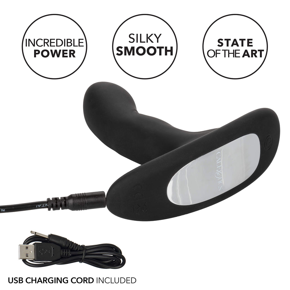 Calexotics Silicone Wireless Rocking Probe - Silicone Vibrator Prostate Anal Plug - Adult Stimulator Fetish Sex Toy For Couples - Black