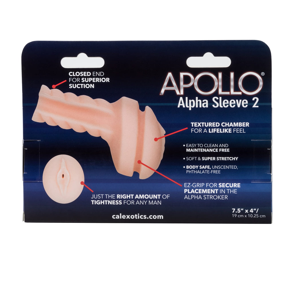 California Exotic Novelties Apollo Replacement Sleeve Alpha Sleeve 1 Gender Neutral, Ivory