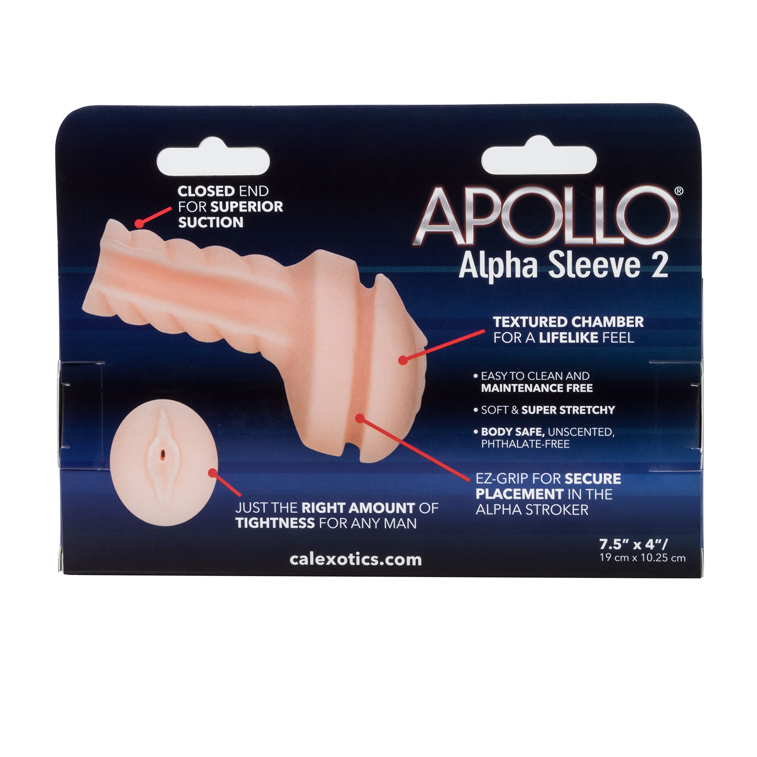 California Exotic Novelties Apollo Replacement Sleeve Alpha Sleeve 1 Gender Neutral, Ivory