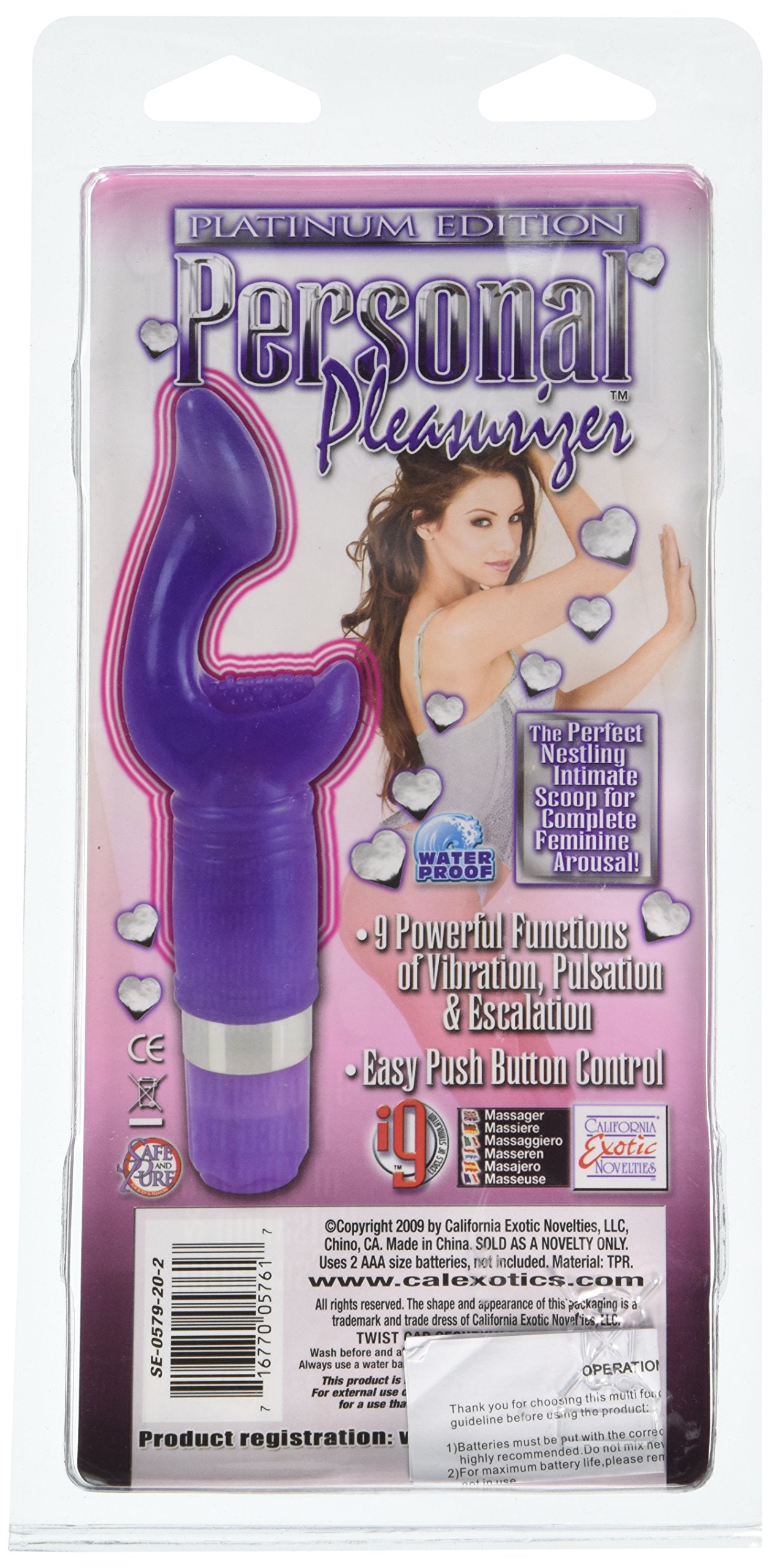California Exotic Novelties Platinum Edition Personal Pleasurizer, Blue