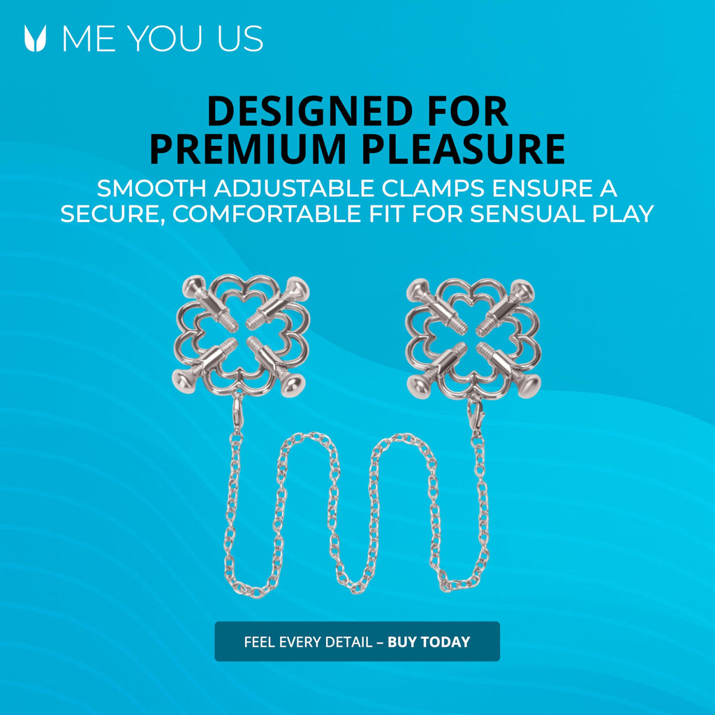 Me You Us Flower Design Nipple Chain