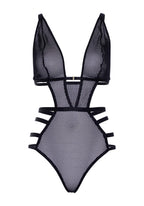 Fishnet Cut Out Strappy G-Stri - Small / Black