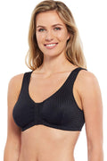Carole Martin Full-Freedom Comfort Front Closure Bra for Women, Wireless (48, Black)